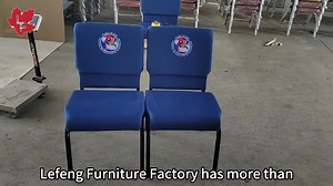 Wholesale Padded Stackable Metal Theater Chair Conference Stackable Interlocking Church Chairs for Auditorium