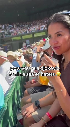 a djokovic fan in a sea of haters 😂 got ur back goat 🐐 @Novak Djokovic @wimbledon #wimbledon #djokovic #novakdjokovic #tennis
