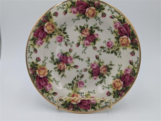 Royal Albert Old Country Roses Dessert Plate - 7 3/4" Tea Plate - Full Floral Pattern - Etsy