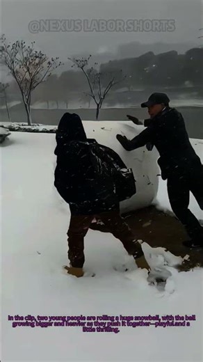 Giant Snowball Rolling: Winter Fun with Safety Tips | #WinterFun