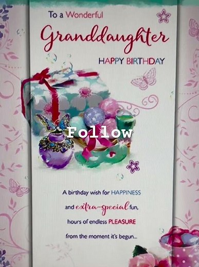 Granddaughter Happy Birthday Card Verses