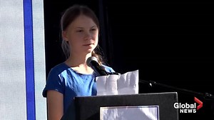 Greta Thunberg joins hundreds of youth environmental protesters in Los Angeles