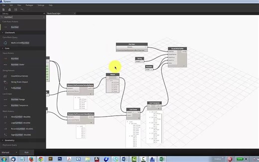 使用Dynamo将Revit数据导出和导入到Excel