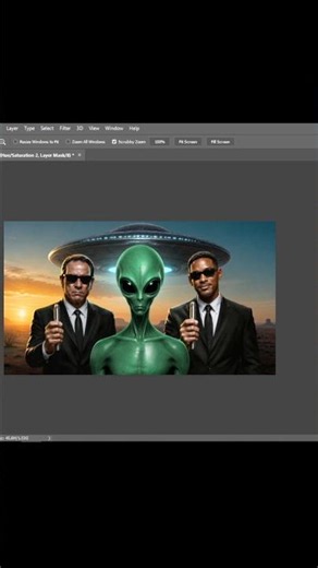 Photoshop Glossy Alien Retouch Tutorial 👽✨ #shorts