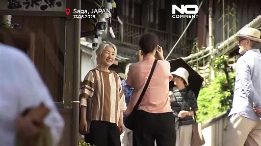 Porcelain wind chimes ring in summer in Japanese pottery town