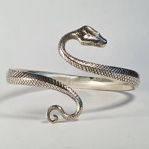 Snake Bangle Sterling Silver Handmade - Etsy