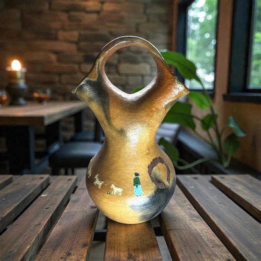 Vintage Navajo Pottery Handmade and Hand Painted Native American Art by Rita Manygoats. - Etsy