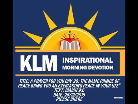 "Day 26 Prayer: The Name Prince Of Peace Bring You Peace In Your Life" by Rev Joseph KLM Ansa