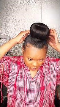 How to do a Ballerina bun using hair extension/ beginners friendly💥💫!#hairstyle #diy #shorts