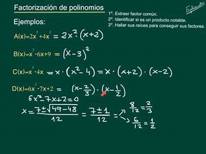 Aprende a factorizar polinomios