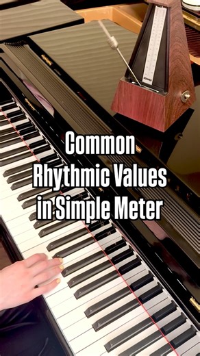 Emma Fernandez on Instagram: "Some common rhythmic values in simple meter! These are the most usual ones you’ll see—there’s definitely more! Follow @emma_fernandez_piano for more piano, music, and theory content, and let me know some things you’d like to see on Theory Thursday 🎹 #musictheory #apmusictheory #piano #collegepianist #dfwpianist #musician #pianoteacher #musicteacher #rhythms #pianotheory #howtoreadmusic #readingmusic #theorythursday"