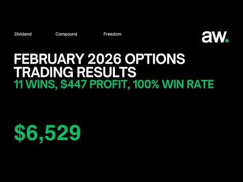 February 2026 Options Trading Results | 11 Wins, $447 Profit, 100% Win Rate | almost wealthy.