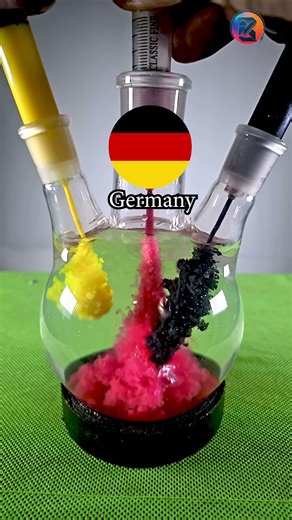 “German Flag Colors Mix in Slow Motion 🇩🇪 | Stunning Liquid Experiment”