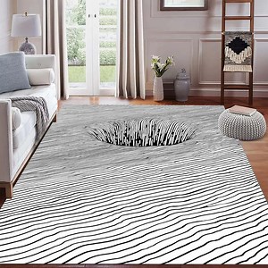 Optical Illusion Rug, Black and White Hole Design, Modern Minimalist Decor, Well-looking Artistic Still - Etsy