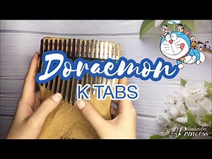 Doraemon Theme Kalimba Tabs Letter & Number Notes Tutorial - KalimbaTabs.net
