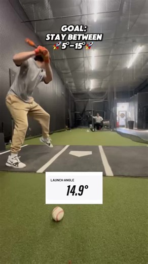 “Launch Angle Drill” - ✅ Feeling how our body moves and where swing path is ✅ Hit balls 5-15 Degrees ✅ Target Goal: 10 Degrees - Interested in working with us? Click the link in the bio to learn more and get started with us today! - #baseball #hitting #launchangle #training #practice