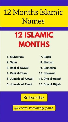12 Islamic Months Names: Learn the Hijri Calendar