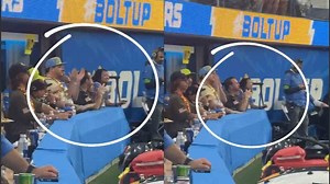 WATCH: "She loves her Chargers" - Chargers' superfan Merrianne Do was seen at the game against the Bears and the fans have mixed reactions to it
