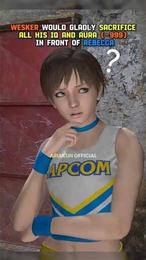 Wesker would gladly sacrifice all his IQ and Aura (-999) in front of Rebecca 🗿🗿
