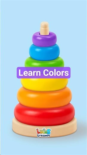 Learn Colors With Stacking Rings, Learning Colors For Toddlers, Kids & Baby, Toddler Video #shorts