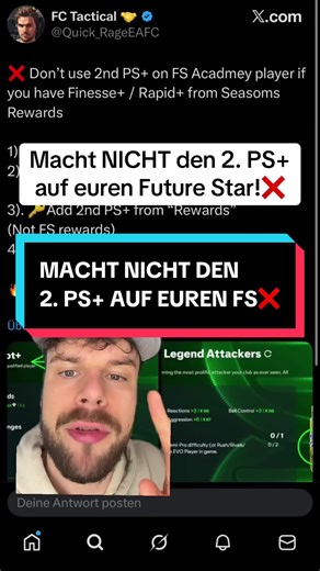 Macht NICHT den 2. PS auf euren Future Star!