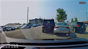 Road erupts in chaos after driver joins lane blindly