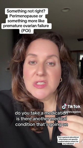 Something not right? Perimenopause or something more like premature ovarian failure (POI) * This is general educational information not specific medical advice meant for any individual #poi #pof #perimenopause #perimenopausehealth #prematureovarianfailure #prematureovarianinsufficiency #hormones #ovaries #estrogen #obgyn #thevagdoc