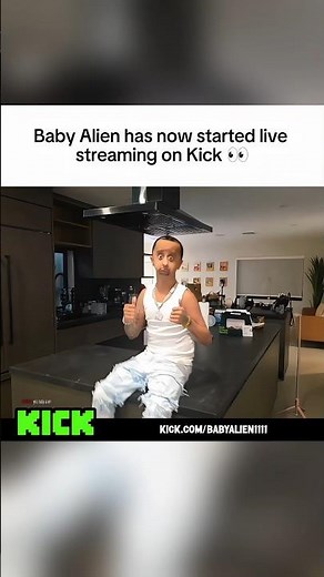 Baby Alien has now started live streaming on Kick 👀 #clips #stream #kick #babyalien1111