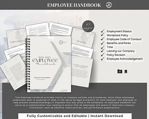 Employee Handbook Template,comprehensive Employee Handbook for Onboarding and HR Policies,training Manual Template,employee Guidelines - Etsy