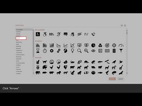 How to insert Arrow icons in PowerPoint Desktop Slide