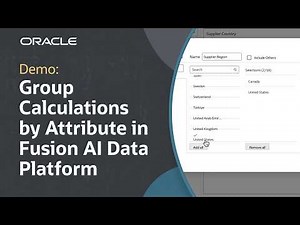 How to Create Group Calculations Based on Attributes in Oracle Fusion Data Intelligence