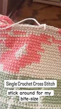 Learn the Single Crochet Cross Stitch 🧶 | Quick Crochet Tutorial #crochet #crochettutorial