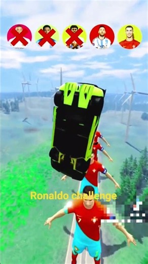 CR7 vs Messi vs Mbappé vs Neymar 😱 Who Survives? 🚗💥 #shorts #ronaldo
