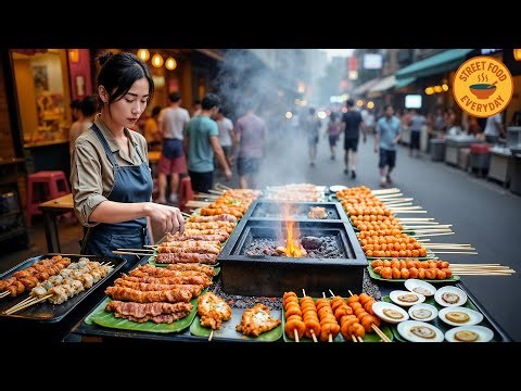 This Street Food Stall Sells 3,000 Grilled Skewers Every Day 🔥🍢 | Viral Vietnamese BBQ