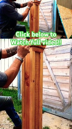 Adding that finishing touch to fence posts like this #shorts #diy #craftsmanship