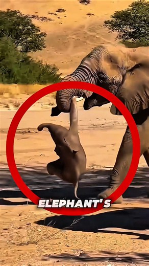 Baby Elephant’s Funny Childhood Moment 😂 #elephant #animals #love