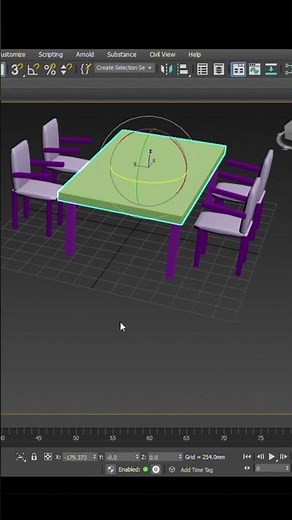 creating dining table using 3ds max #chair #blender #3danimationsoftware #blender3d #3dsmax #treand