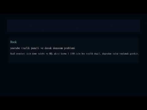 Youtube icin saas urunleri icin demo talebi ve mql akisi ile ilk nitelikli talep akisi