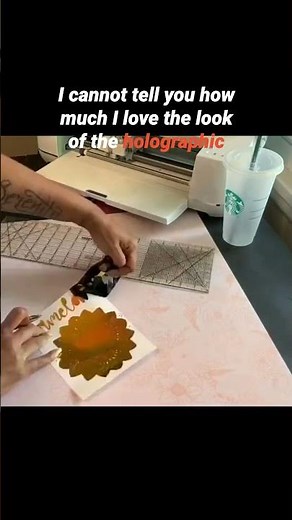 Holographic Starbucks Cup Made with Cricut ✨