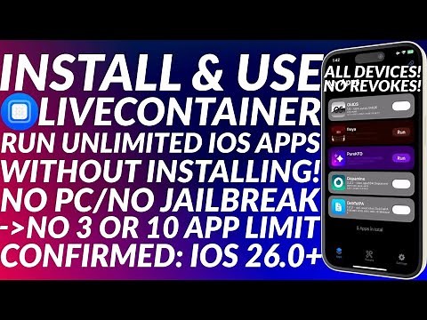 Install Livecontainer iOS 18/26: Run Apps Without Installing | No PC/No JB | No 3 or 10 App Limit