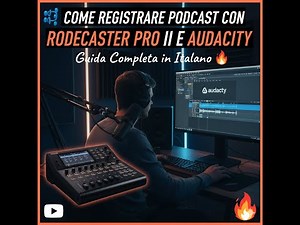 🎧 Come Registrare Podcast con Rodecaster Pro II e Audacity | Guida Completa in Italiano 🔥