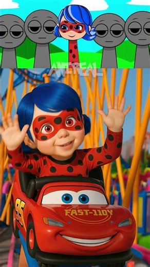 Incredibox Sprunki OC - Miraculous Ladybug Ride Roller Coasters In Real life!