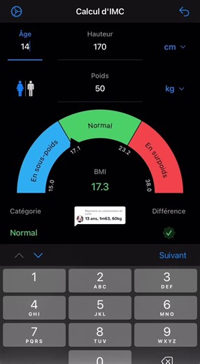 Calcul_d’_IMC sur TikTok