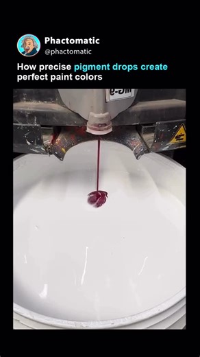 Science | Fact | Knowledge on Instagram: "Creating custom paint colors is both an art and a science. It begins with a base usually white paint - into which precise amounts of pigment are added to achieve the desired shade. Modern paint tinting machines can dispense pigments with incredible accuracy, ensuring that every batch of paint perfectly matches the color sample chosen by the customer. Each pigment drop interacts with the base paint in a fascinating chemical way: the more pigment added, th