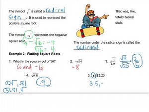 Math 8 - 9.1 Finding Square Roots