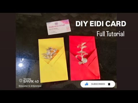 Diy Eidi Card | Origami Eid Card | Full tutorial 