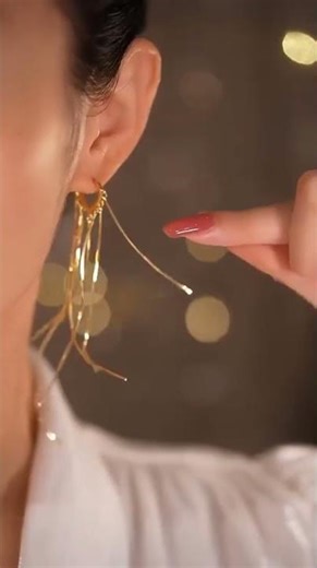 Korean 925 Silver Long Tassel Earrings – Trendy Drop Earrings 2025