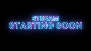 Stream starting soon neon text animation suitable for video live streaming. Animated neon starting soon text on a transparent background, advertising next business concept. Glowing Light 4K.
