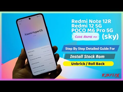 Install Stock Rom On POCO M6 Pro 5G/Redmi Note 12R/Redmi 12 5G | Custom Rom to Stock Rom Easy Method