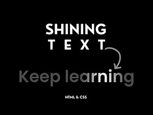 Shining Text Animation Effect Using HTML & CSS | FrontendDUDE